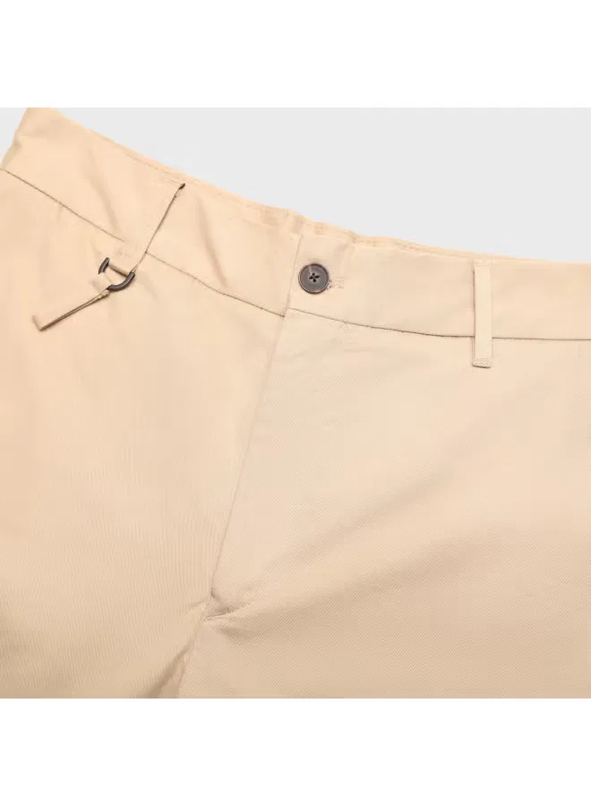 Шорты-бермуды хлопковые с посадкой Bermuda Zara, светлый хаки — фото 4