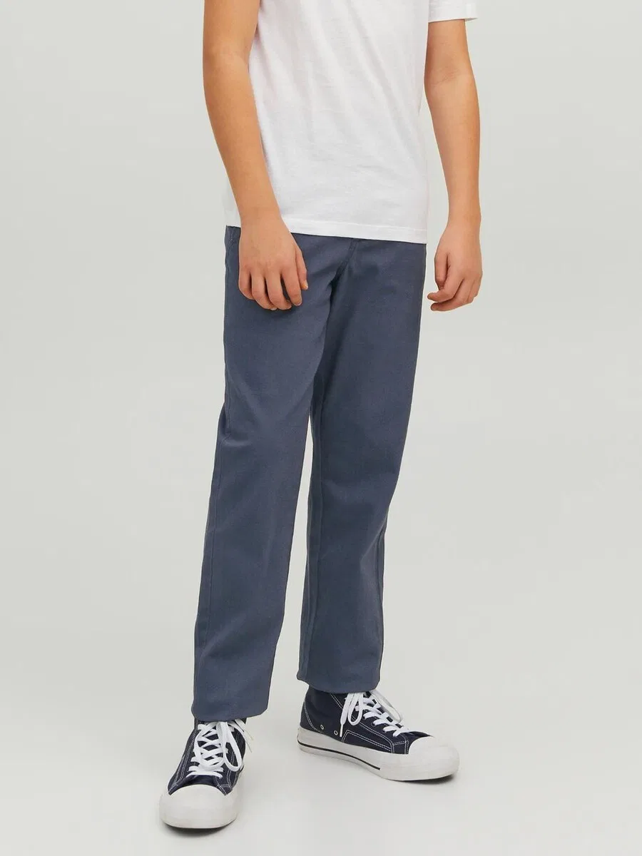Брюки JACK & JONES MINI Slim fit 'JPSTMarco JJDave' темно-синего цвета — фото 3