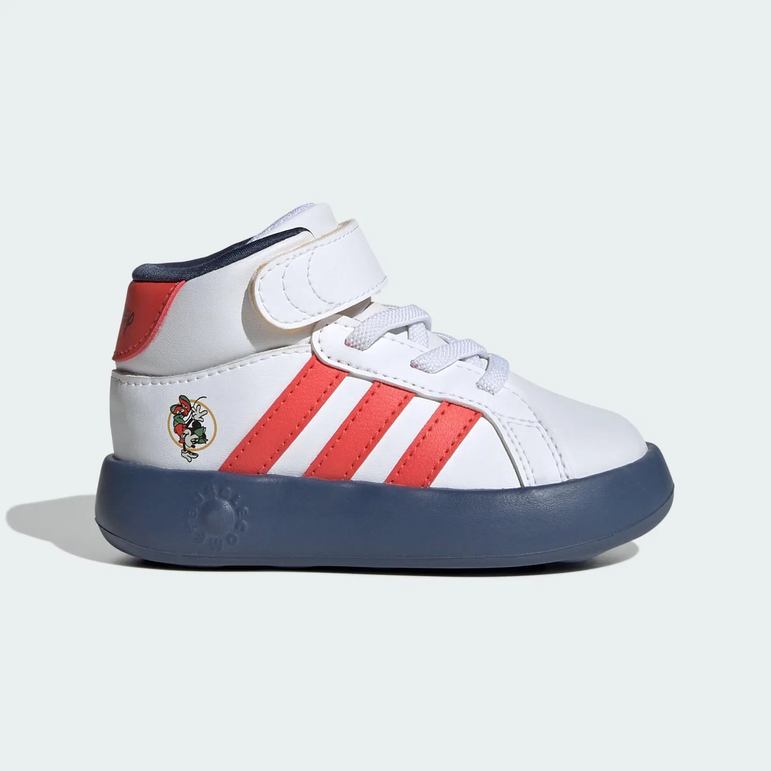 Детские кроссовки с принтом Mickey and Friends Adidas, Weiss Hellrot Baltikblau — фото 2