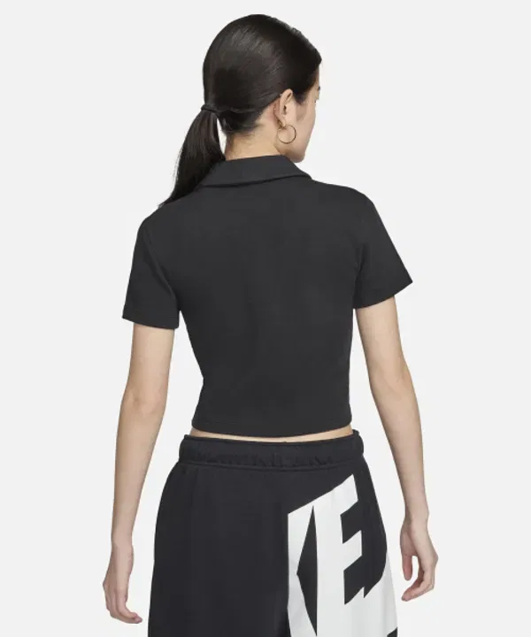 Футболка поло спортивная Essential, Nike, черно-белая — фото 2