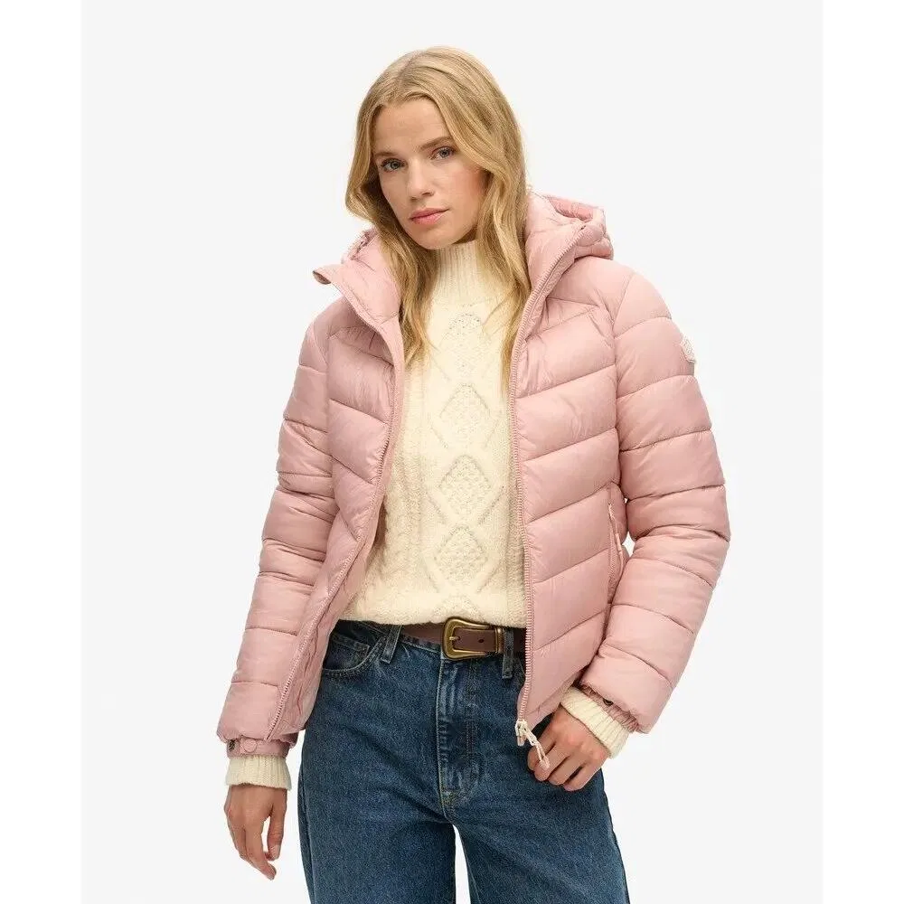 Женская стеганая куртка с капюшоном Fuji Superdry, Rosa — фото 2