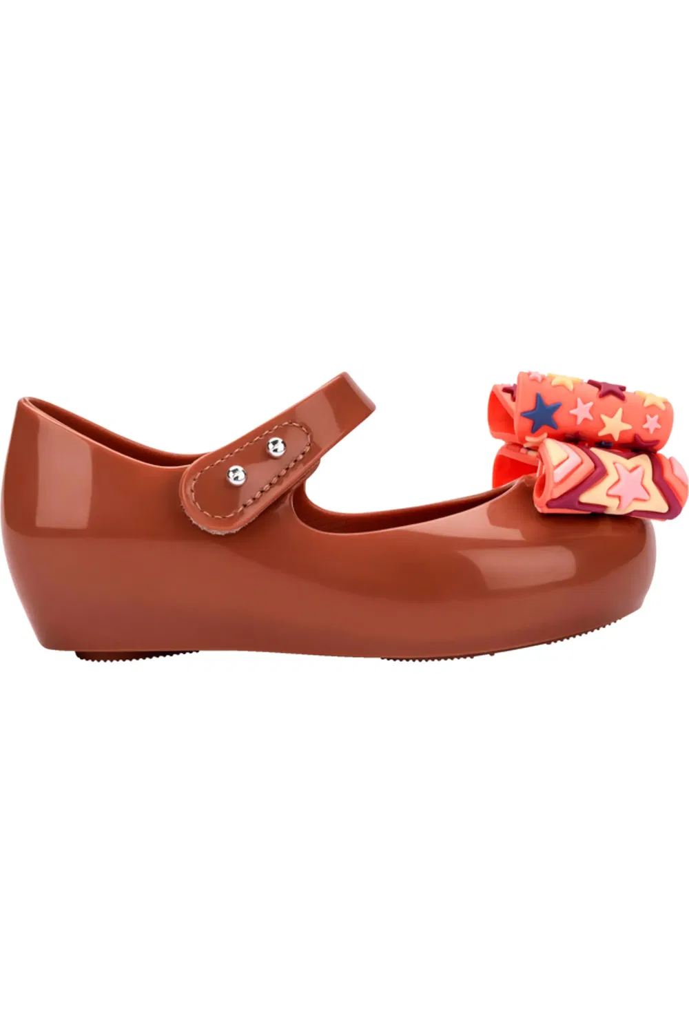 Детские туфли Мэри Джейн с бантами Wonderland Mini Melissa, коричневый/оранжевый — фото 2