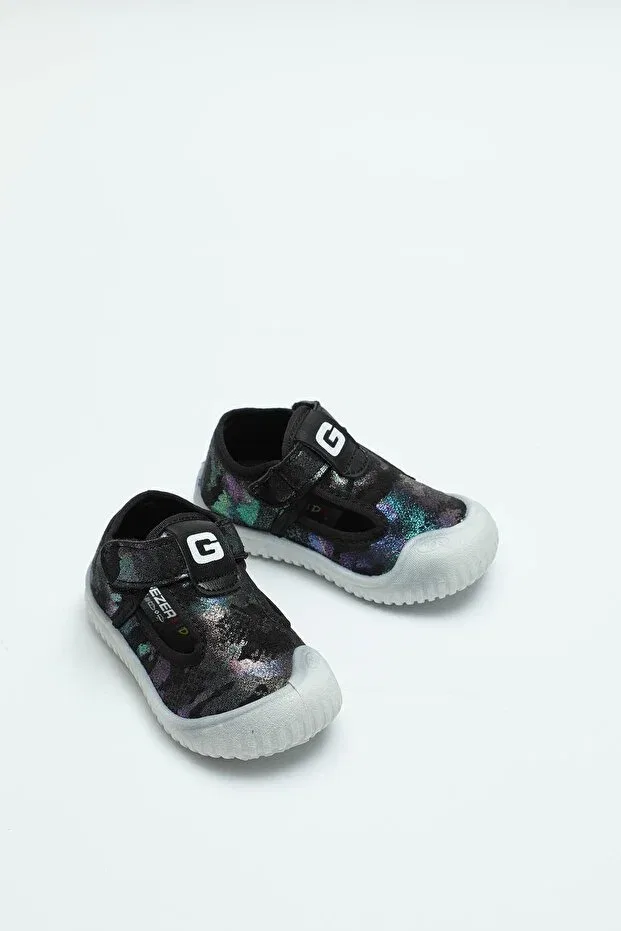 Детские туфли для девочек из текстиля Gezer, Black