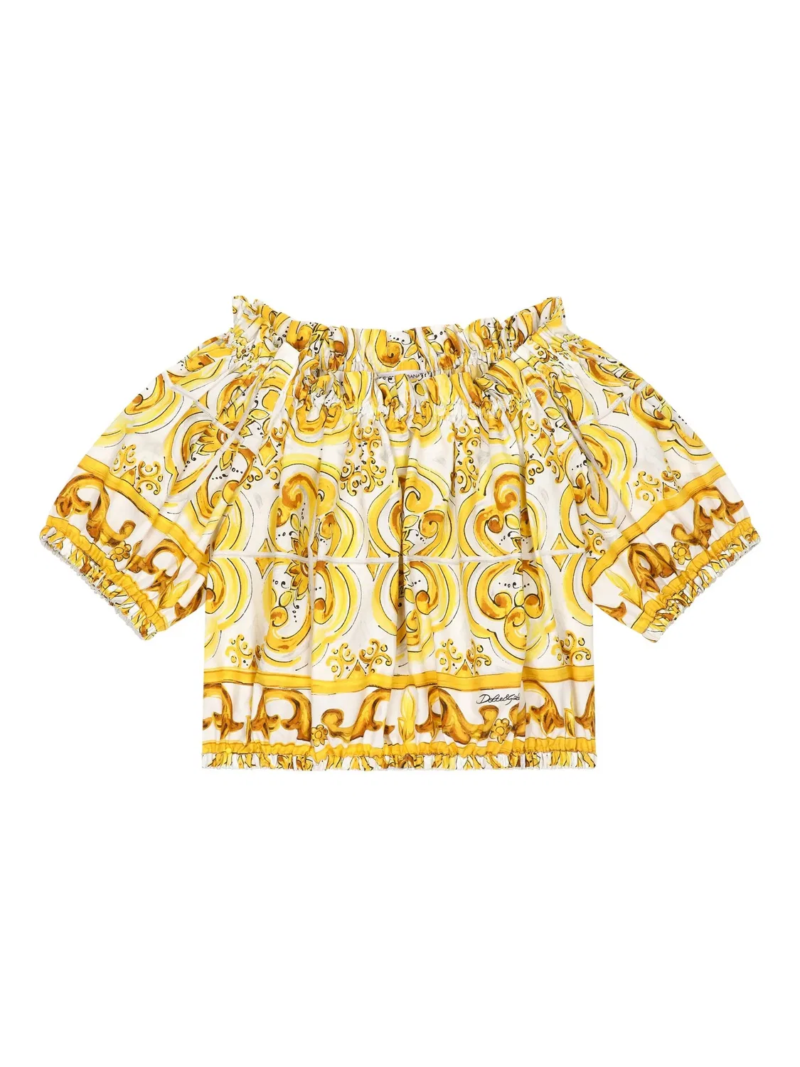Поплиновая блузка Dolce & Gabbana, желтый