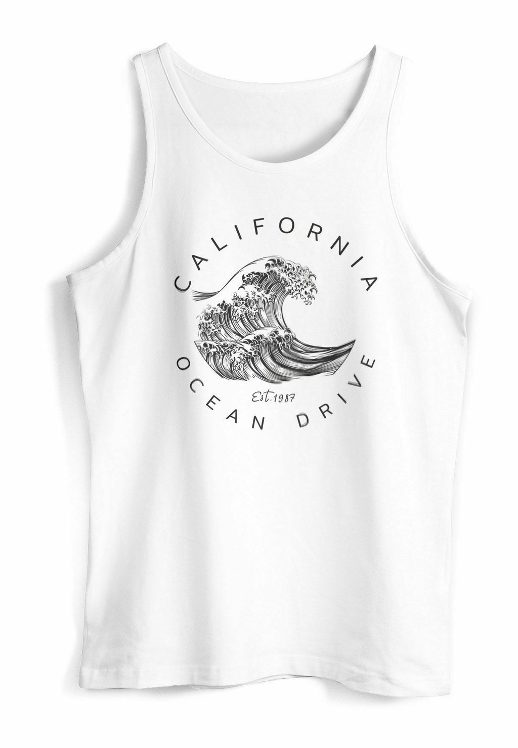 

Топ TANK WAVE CALIFORNIA OCEAN DRIVE SURF SUMMER MU Neverless, белый