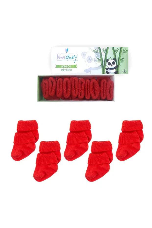 Детские носки для новорожденных хлопковые набор 5 пар Basics Novibaby, Rudy