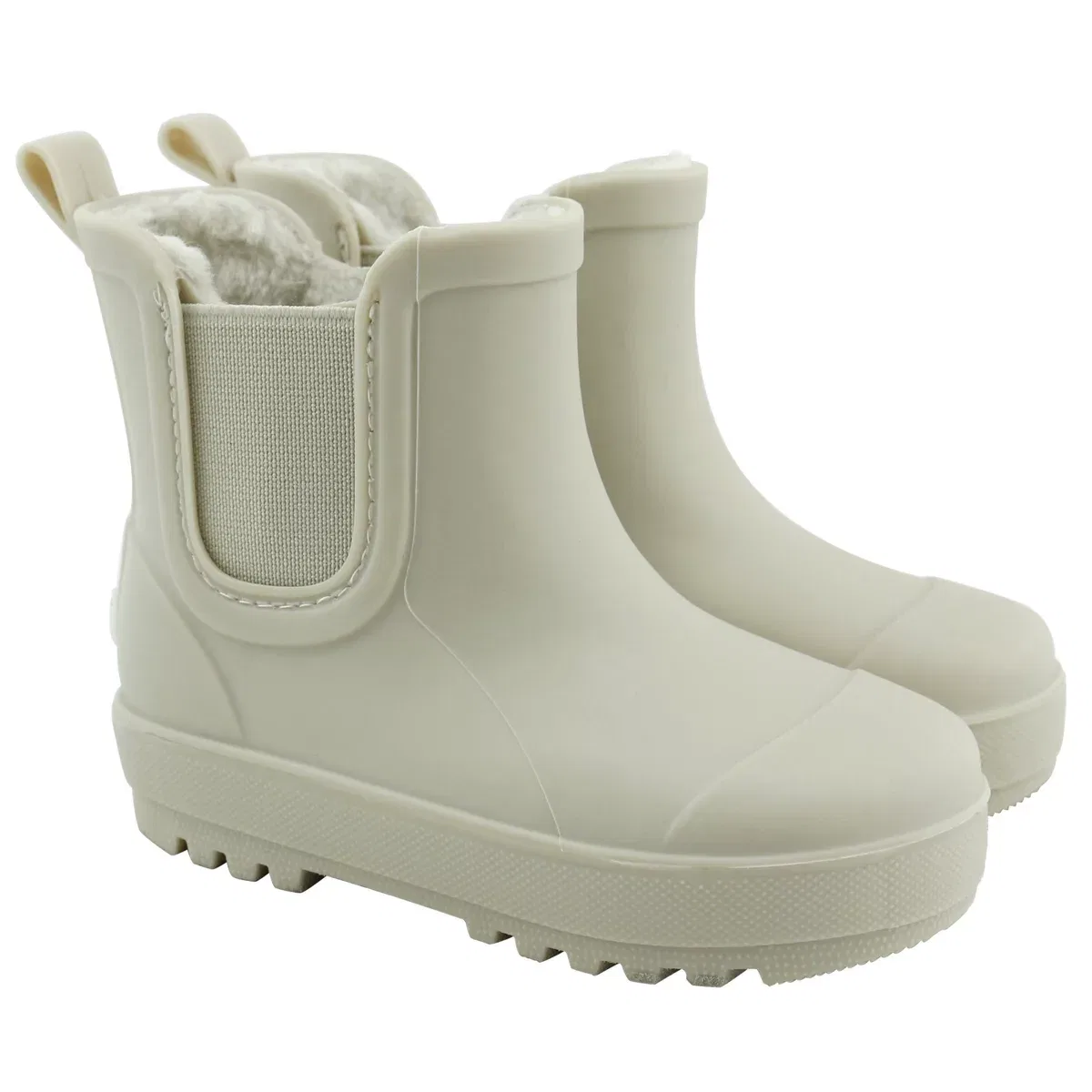 Детские сапоги для девочек дождевые с искусственным мехом Chelsea Bearpaw, Taupe — фото 2