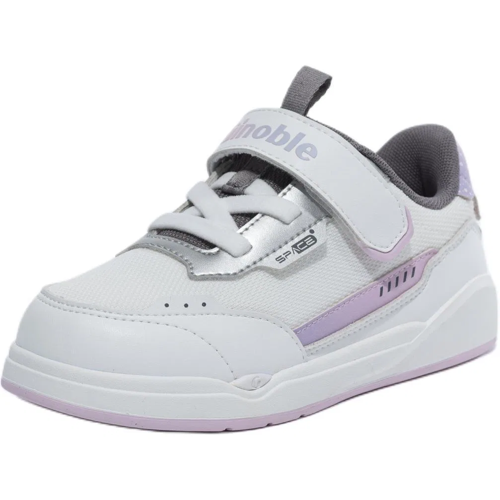 Детские кроссовки для малышей с защитой от скольжения GINOBLE, White/Silver/Pink/Purple