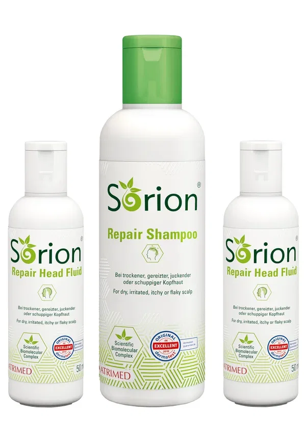Набор для ухода за кожей головы, жидкий, Kopfpflege set - bath and body set, Sorion