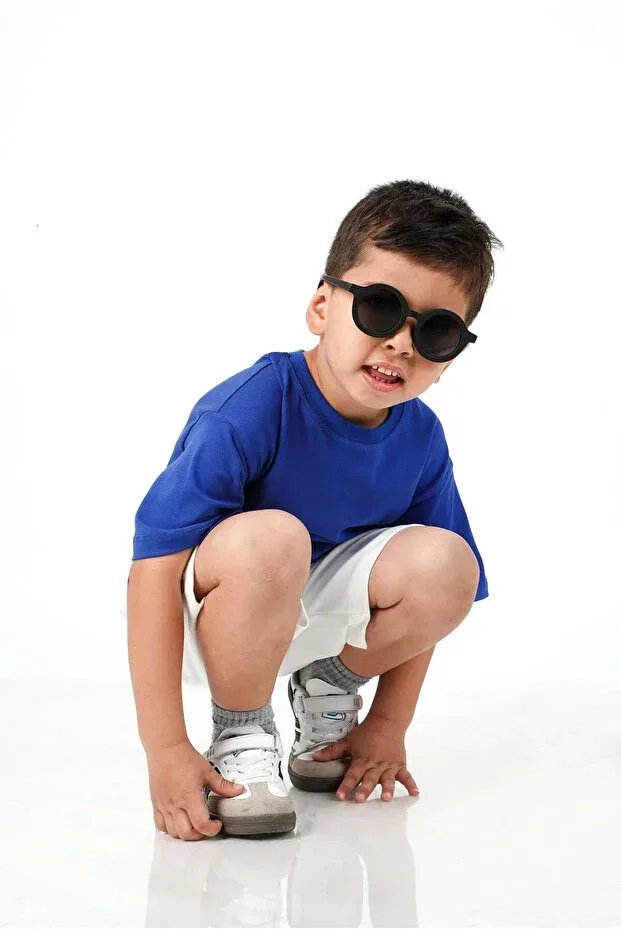 Детская футболка оверсайз для девочек C.C.L. Coccolin Kids Baby Clup, Saks Blue — фото 2