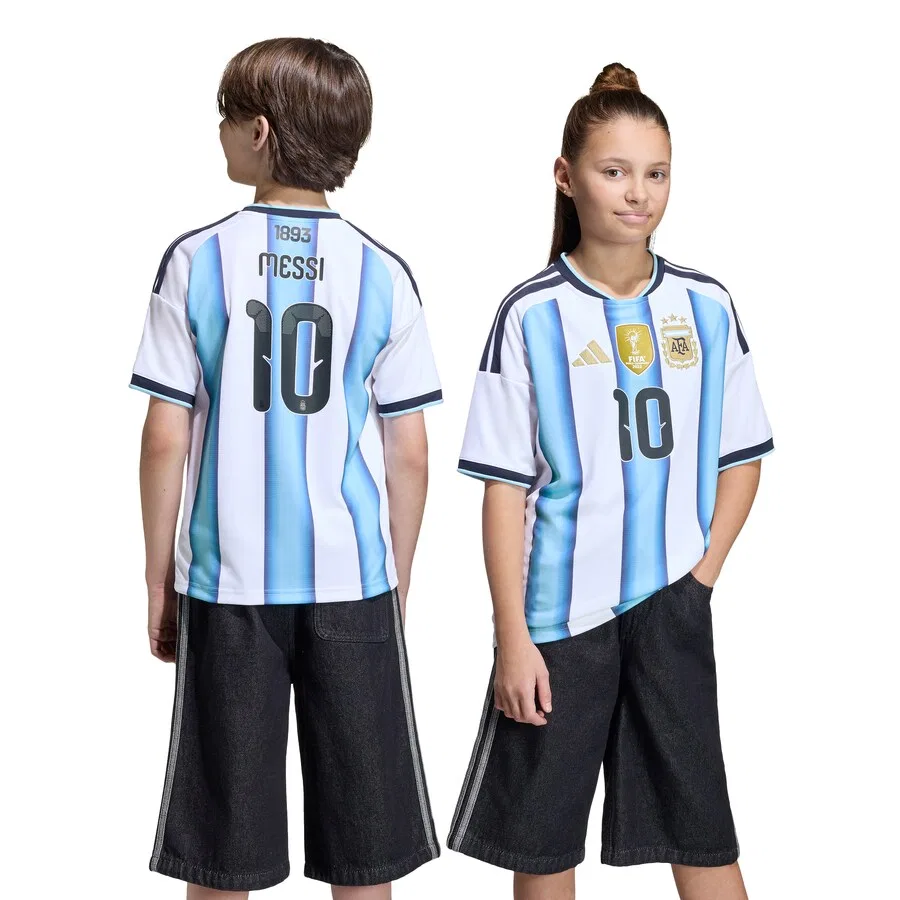 Детская футболка ADIDAS PERFORMANCE Performance Shirt 'Argentina 26 Home Messi Kids' белого цвета