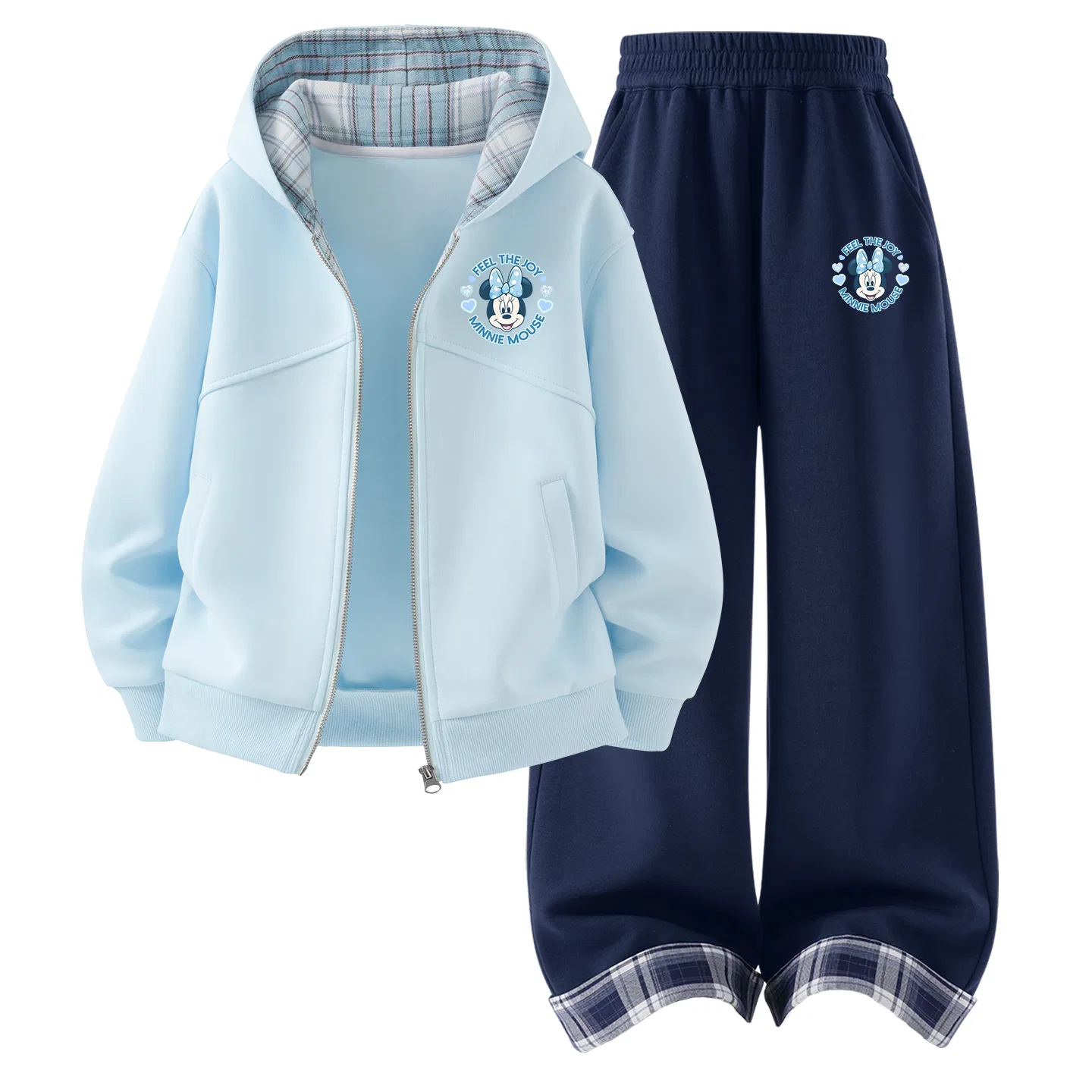 Детский комплект спортивной одежды с капюшоном Dini Heart Ring K Disney, Dini Heart Ring K Pudding Blue+Dini Heart Ring K Navy Blue