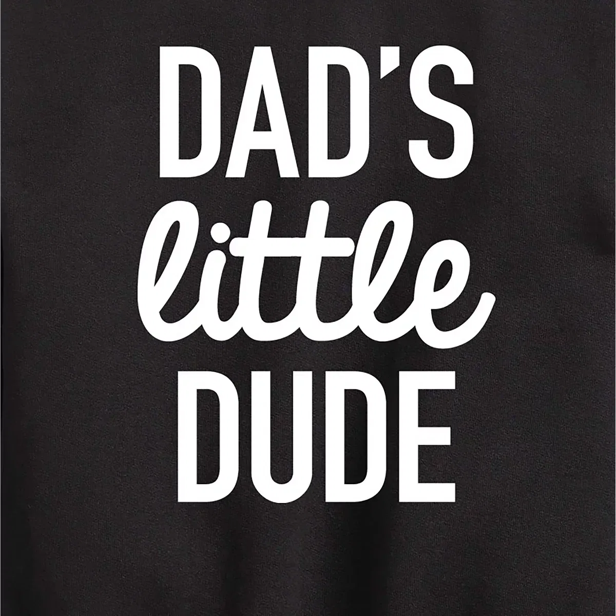 Детский свитшот с принтом Dad Set Little Dude Instant Message, Black — фото 2