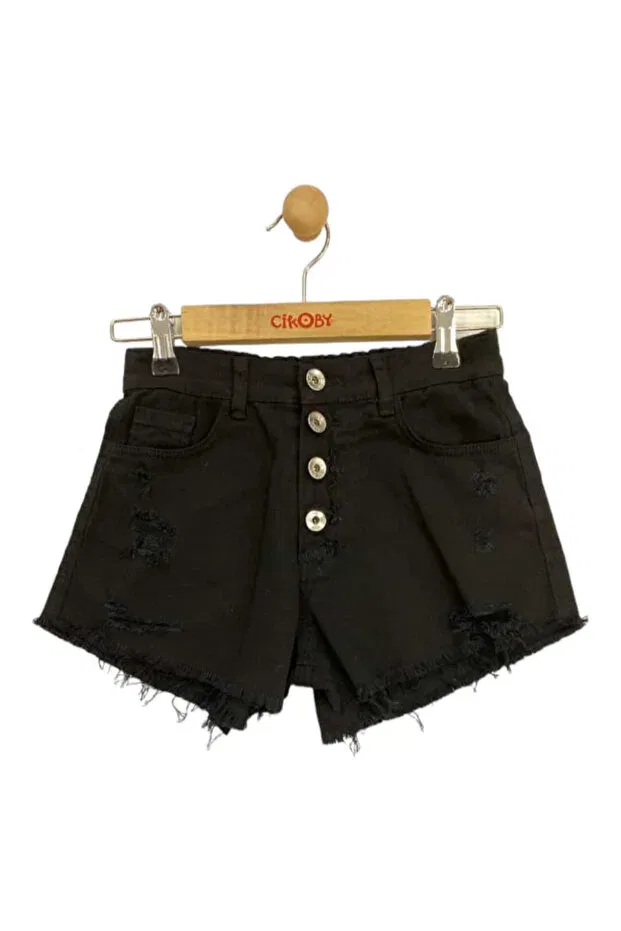 Детские шорты для девочек джинсовые Çikoby, Black