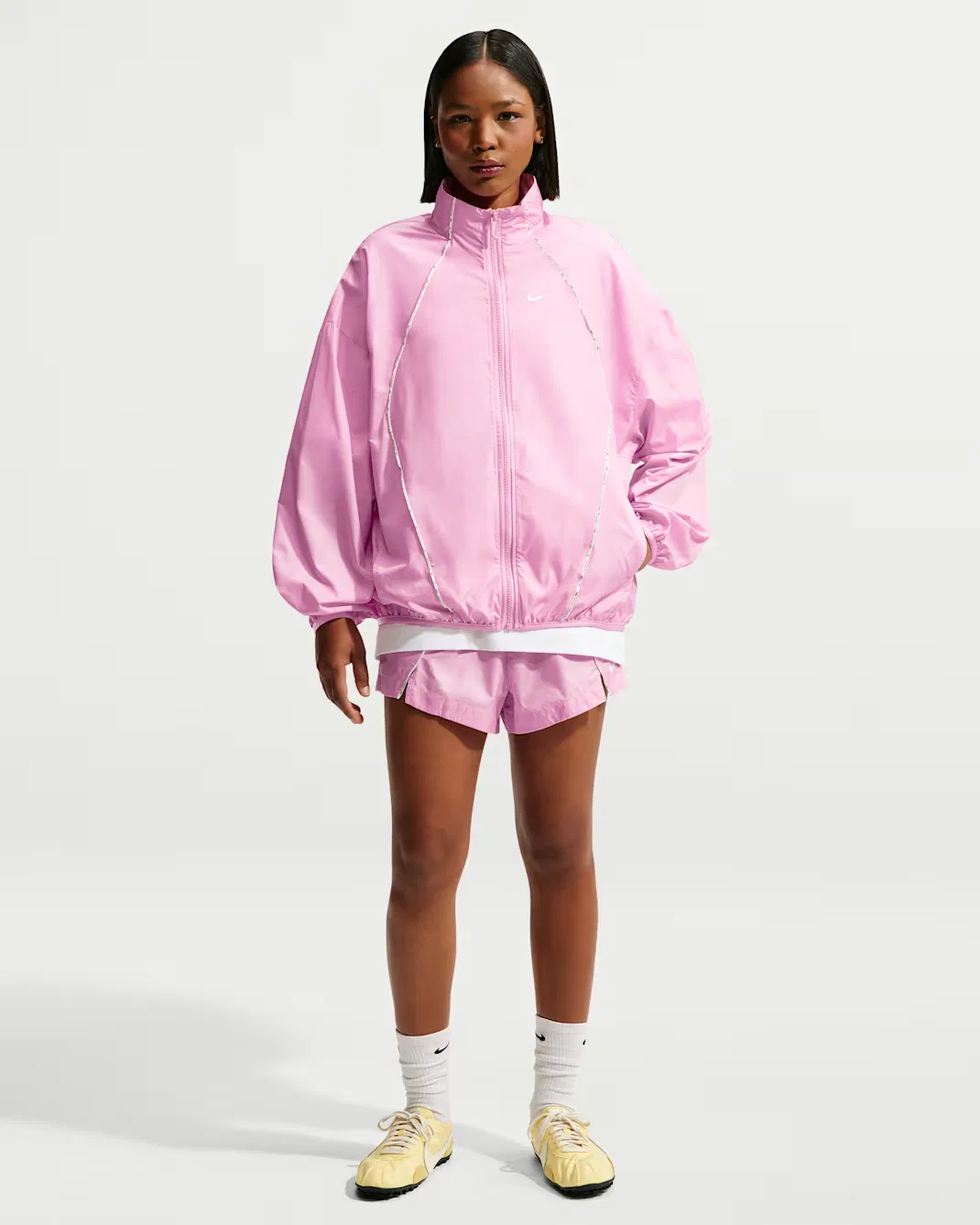 Женская ветровка свободного кроя Repel Nike Sportswear, Pink Rise/Sail/Sail — фото 4