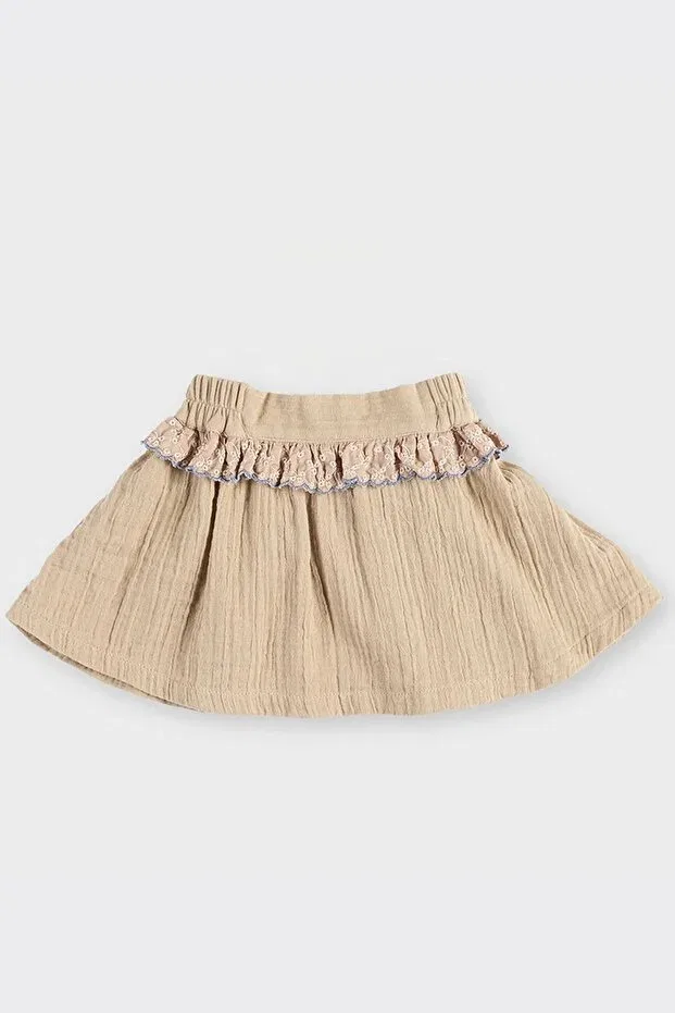 Детское платье-юбка для девочек хлопковое Panço, Beige