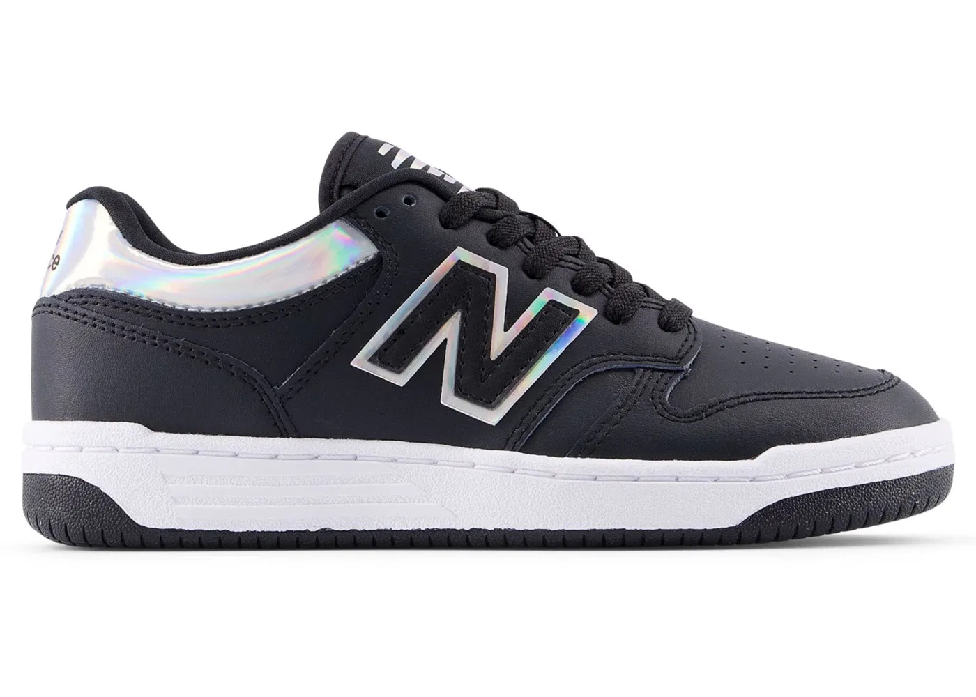 Детские кроссовки для мальчиков и девочек шнурованные New Balance B480 Lace, Black/White