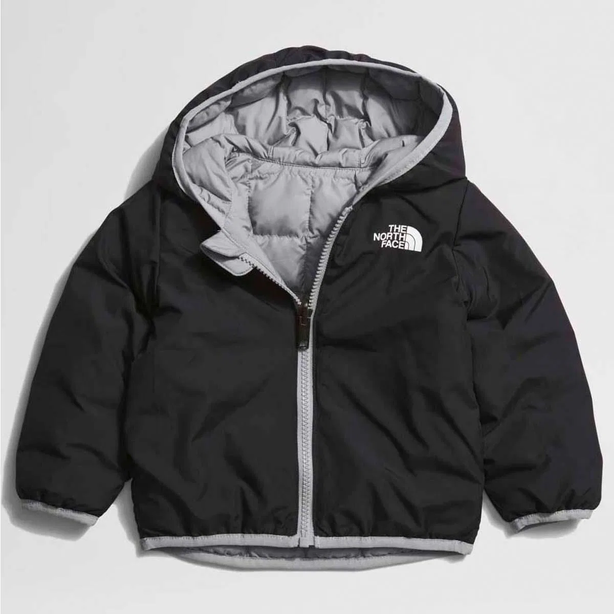 Куртка детская утепленная с капюшоном ThermoBall Reversible The North Face, Meld Grey — фото 2