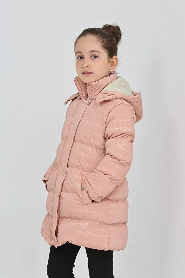 Детское зимнее пальто для девочек пуховое Young Fivente, Pink — фото 4