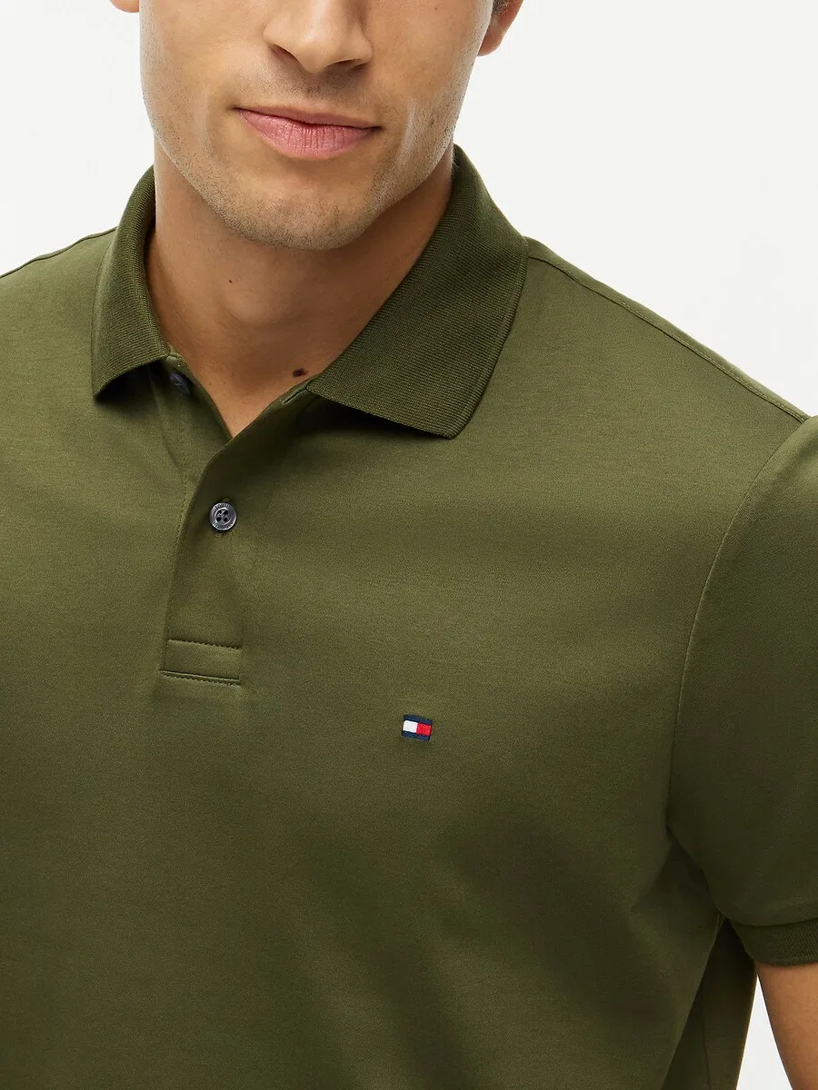 Футболка TOMMY HILFIGER оливкового цвета — фото 3