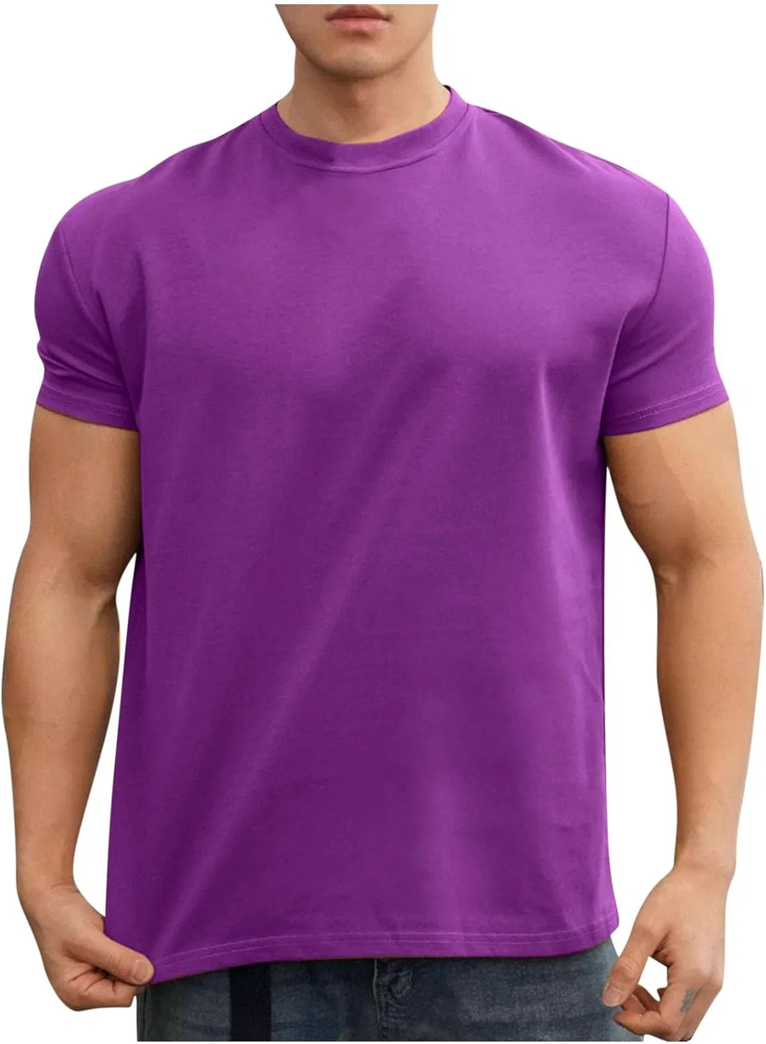 Мужская футболка с коротким рукавом для тренировок Solid Color, Purple