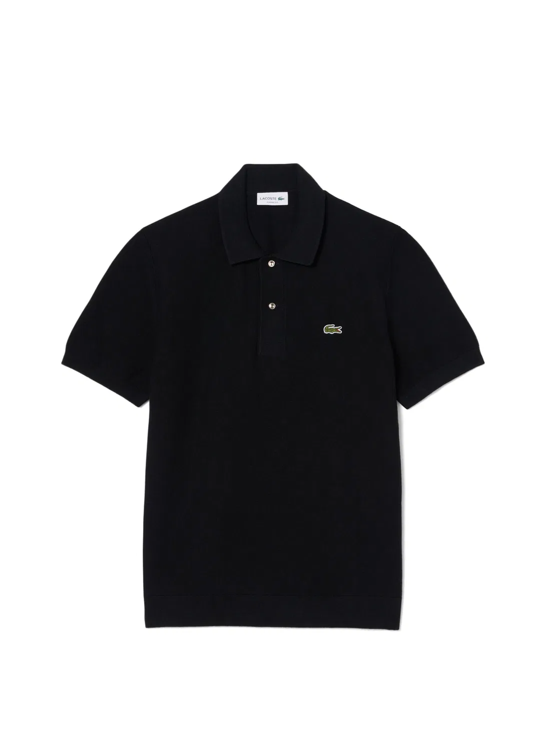 Трикотажный поло Lacoste Classic Fit, черный