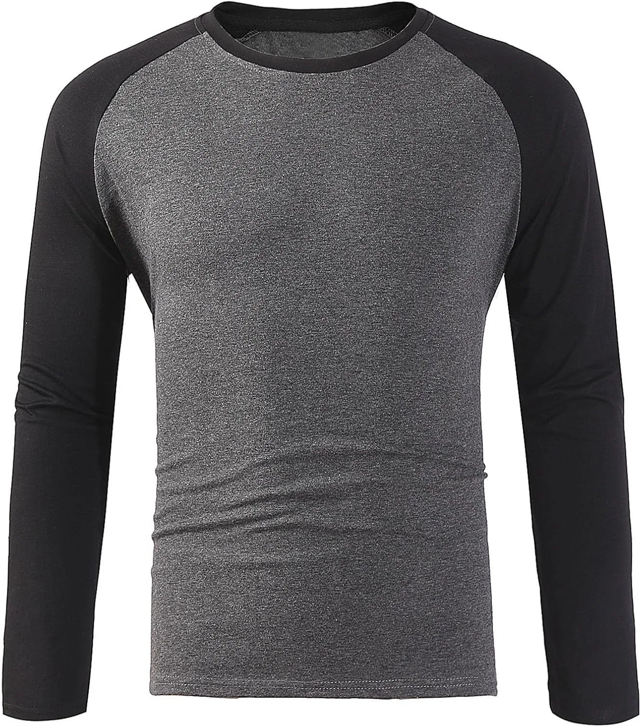 Мужская футболка с длинным рукавом реглан Color Block, Dark Gray — фото 3
