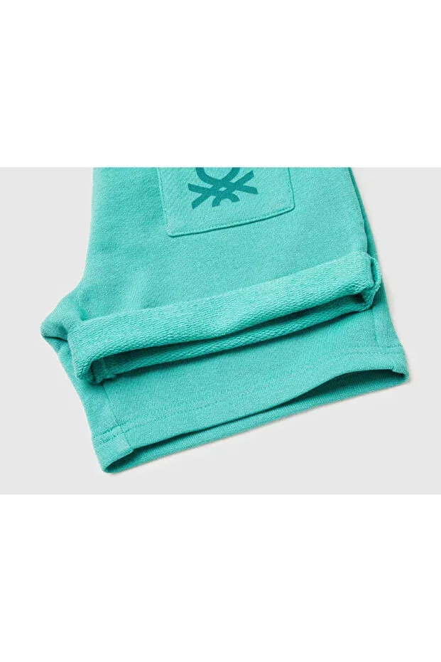 Детские шорты для мальчиков с принтом Benetton, Blue-Green — фото 3