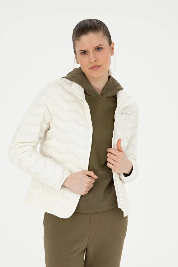 Женское пуховое пальто с длинным рукавом U.S. Polo Assn., Белый