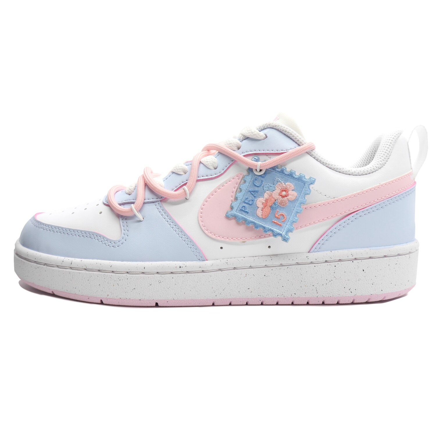 

Кроссовки Nike Court Borough Skateboarding Shoes Women's Low-top Blue, White, Pink, голубой, Синий, Кроссовки Nike Court Borough Skateboarding Shoes Women's Low-top Blue, White, Pink, голубой