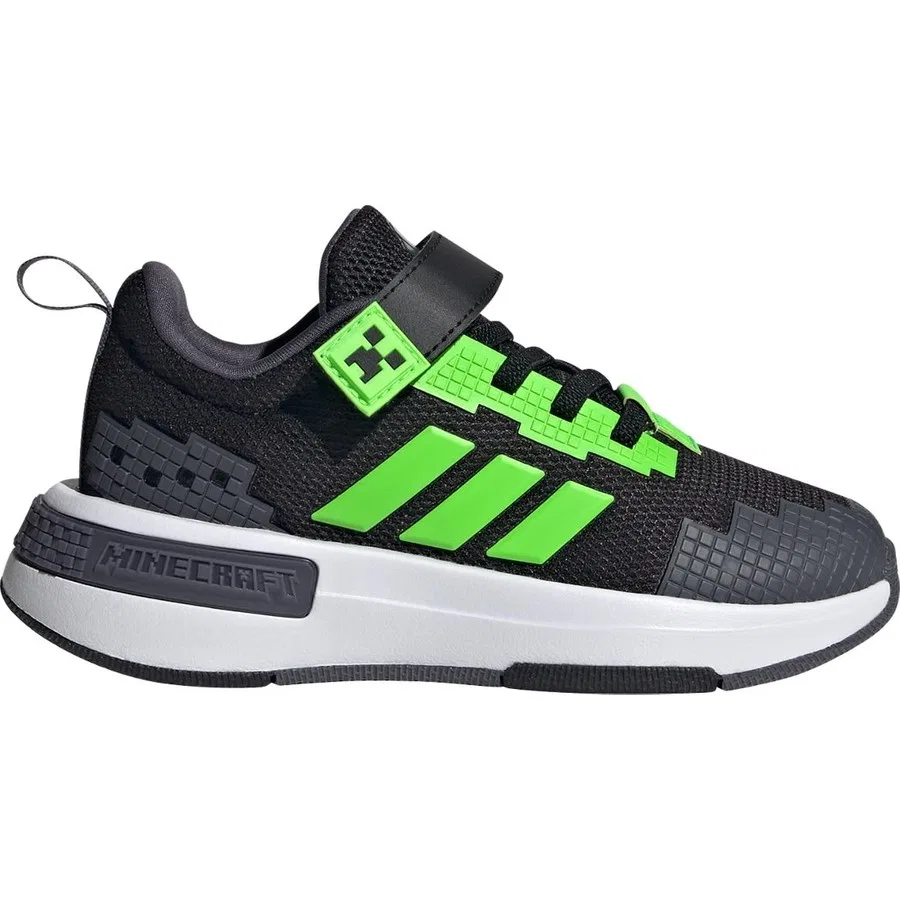 Детские кроссовки с принтом Minecraft Pro adidas, Черно-белый