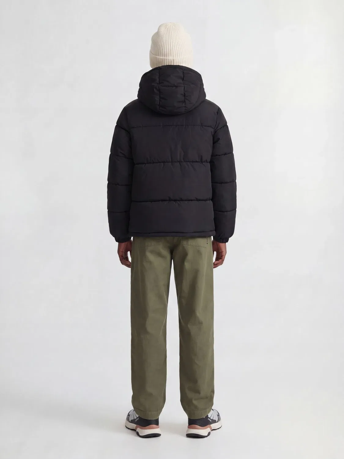 Стеганая куртка черная Jack & Jones Junior, черный — фото 4