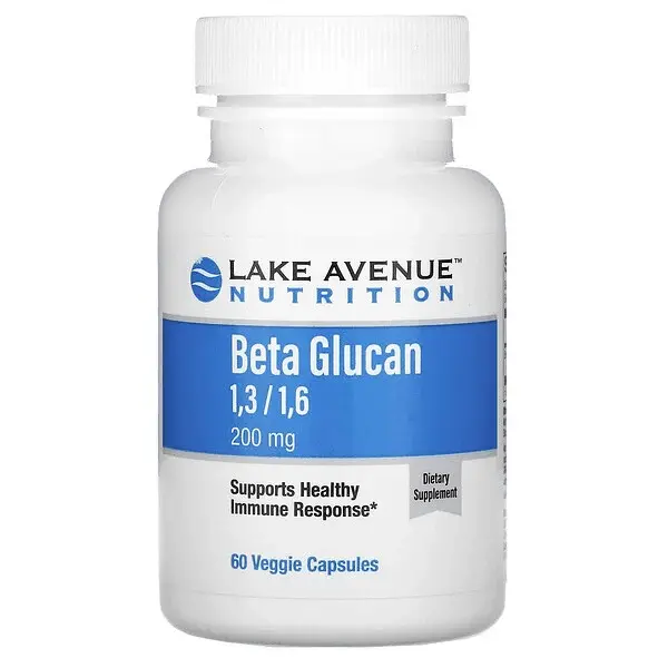 

Бета-глюкан 1–3, 1–6, 200 мг, 60 растительных капсул, Lake Avenue Nutrition