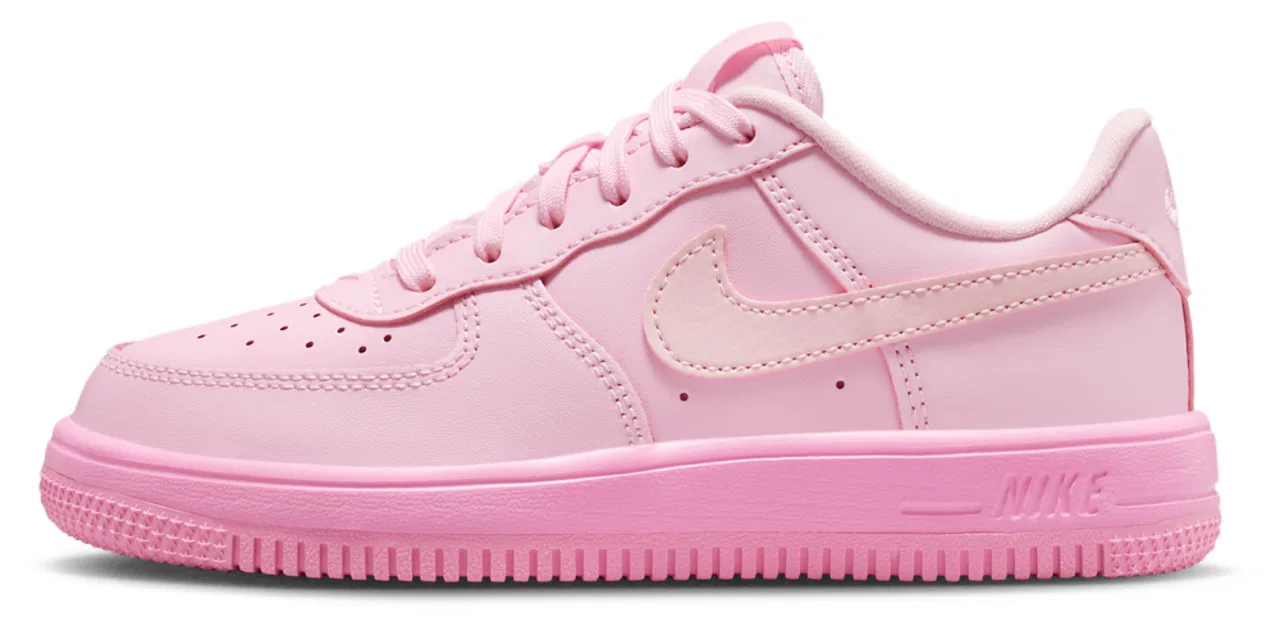Кроссовки для мальчиков Air Force 1 Low Lace Nike, цвет Pink Rise/Pink Foam/Pink Foam — фото 2