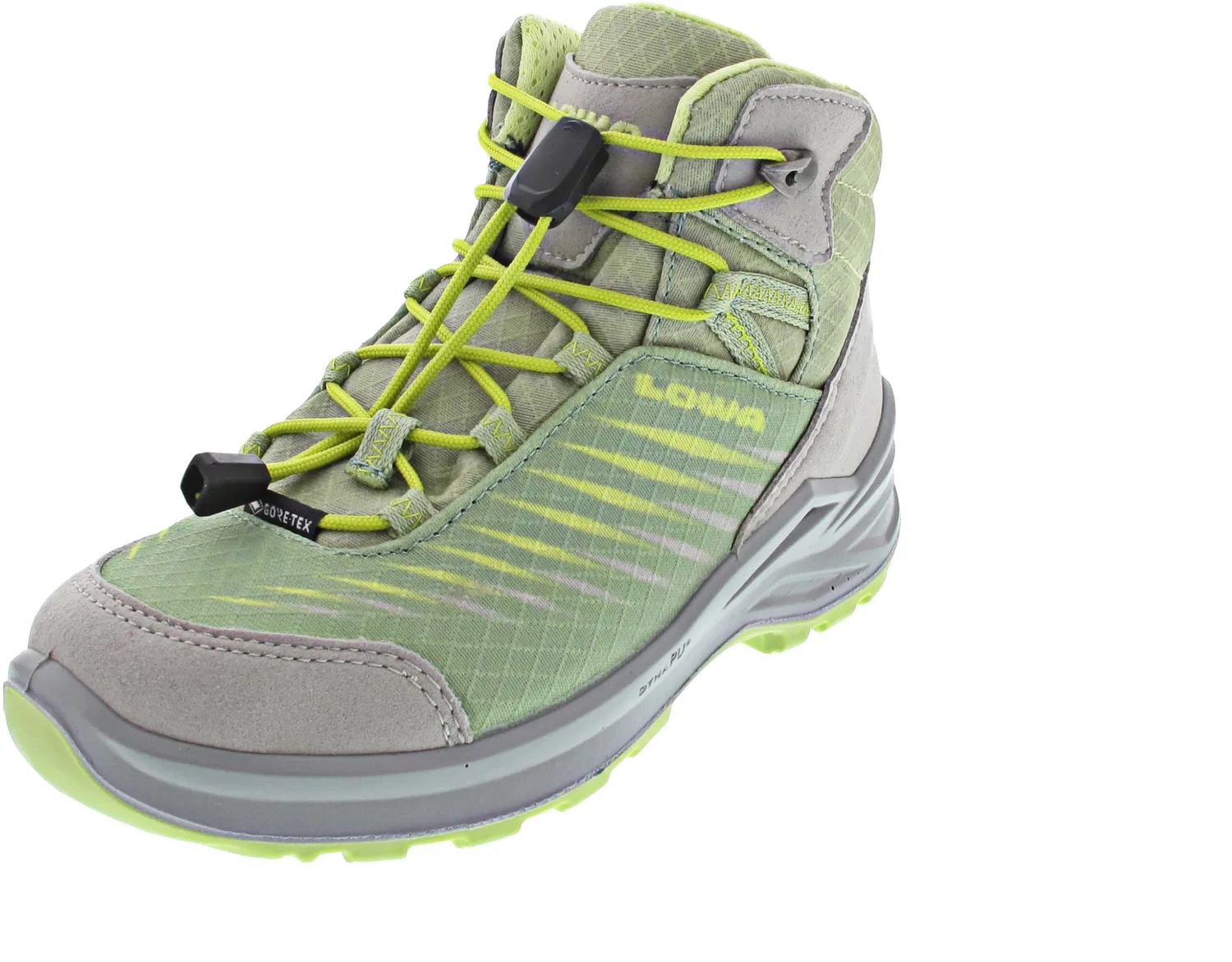 Детские ботинки для мальчиков с принтом Zirrox II Gtx Mid Jr LOWA, Smoke Green Mint — фото 4
