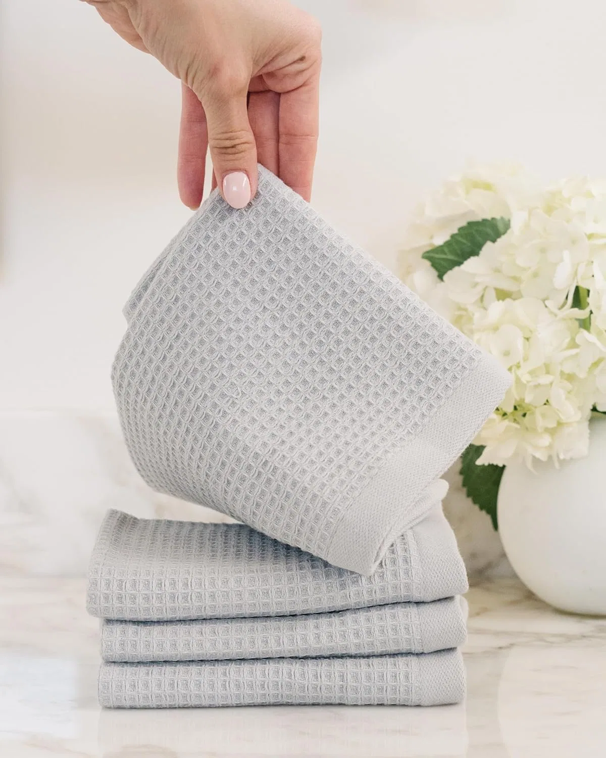 Ватные диски Waffle Washcloth, 4 шт, 33x33 см, Lightgrey Cozy Earth — фото 2