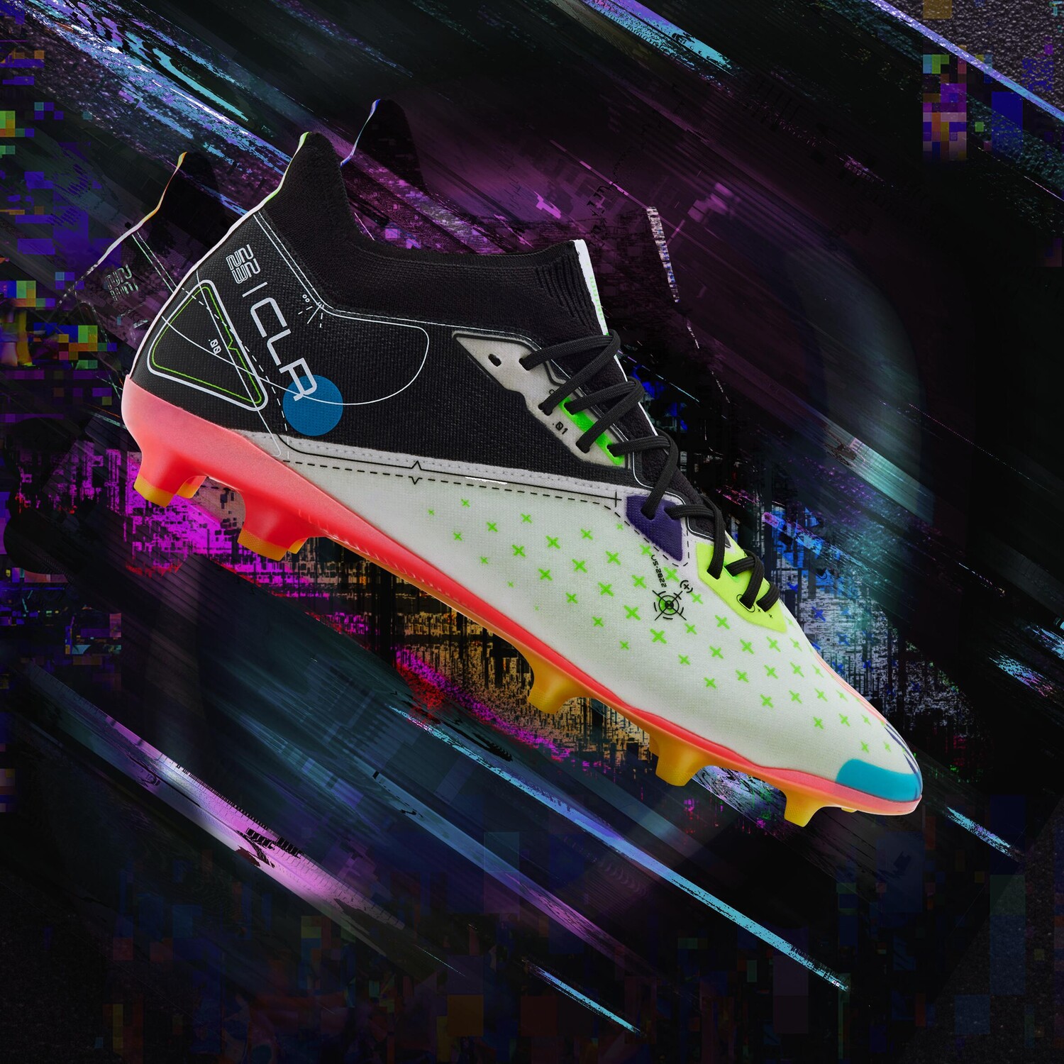 

Cam Shoes FG Men Soccer - CLR Pixel Game KIPSTA, красочный