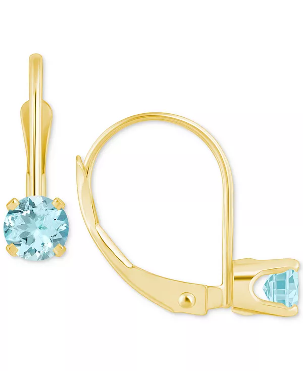 

Серьги с аметистом-солитером (1/2 карата) из 14-каратного золота (также с дополнительными драгоценными камнями) Macy'S, aquamarine