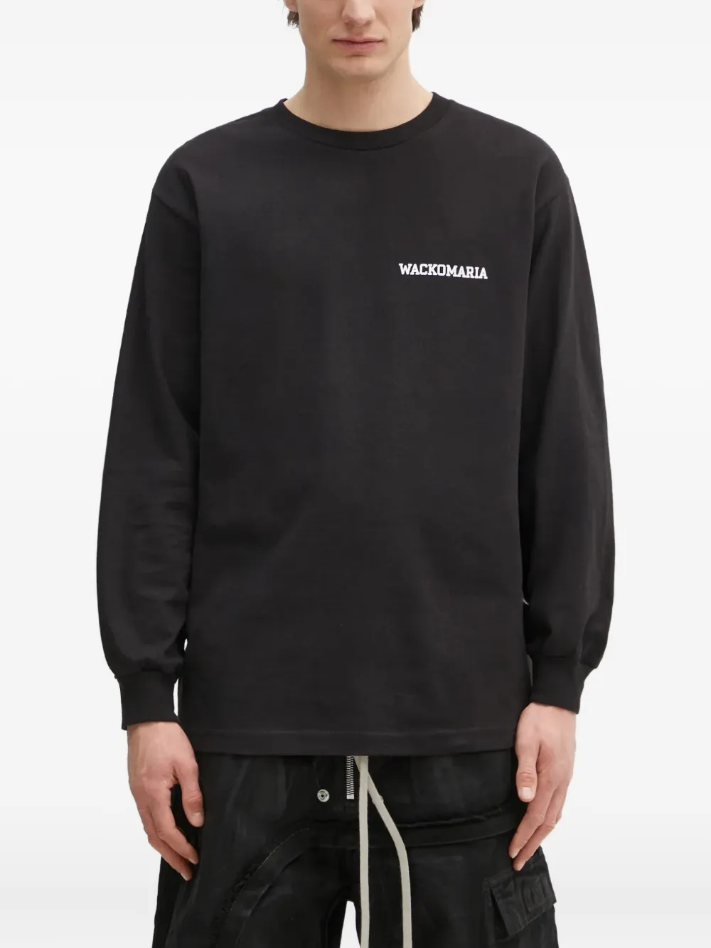 

Футболка с длинными рукавами и принтом в виде сердца WACKO MARIA, черный