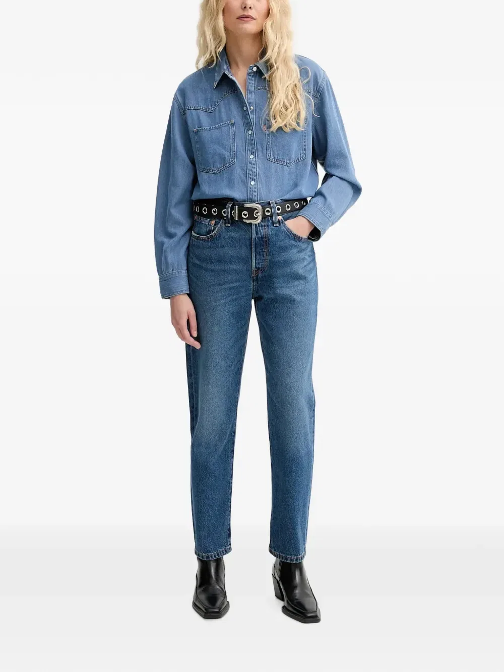 Рубашка в стиле вестерн с карманами Levi's, синий — фото 2