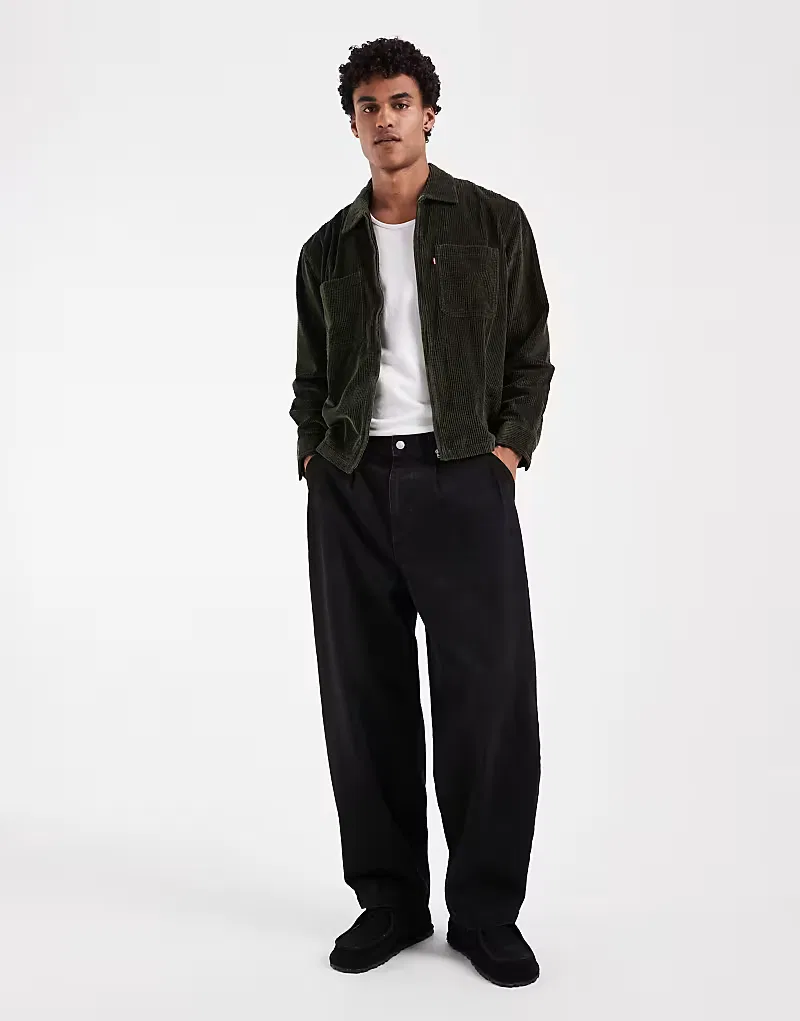 Рубашка Levi's с застежкой-молнией, хаки — фото 3