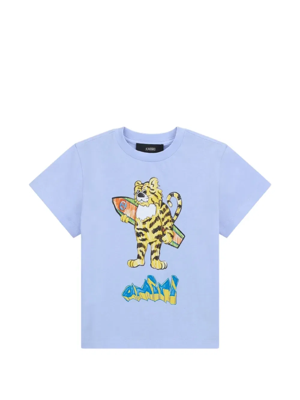 Футболка с принтом Amiri Kids, синий