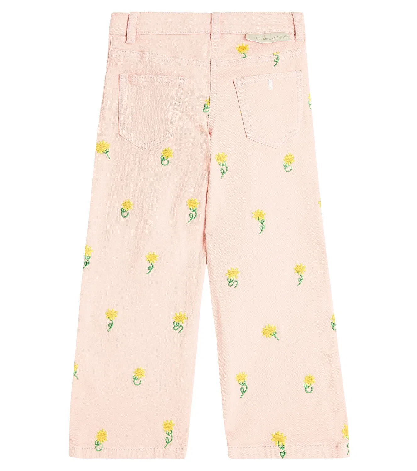 Брюки хлопковые с вышивкой Stella Mccartney Kids, розовый — фото 4