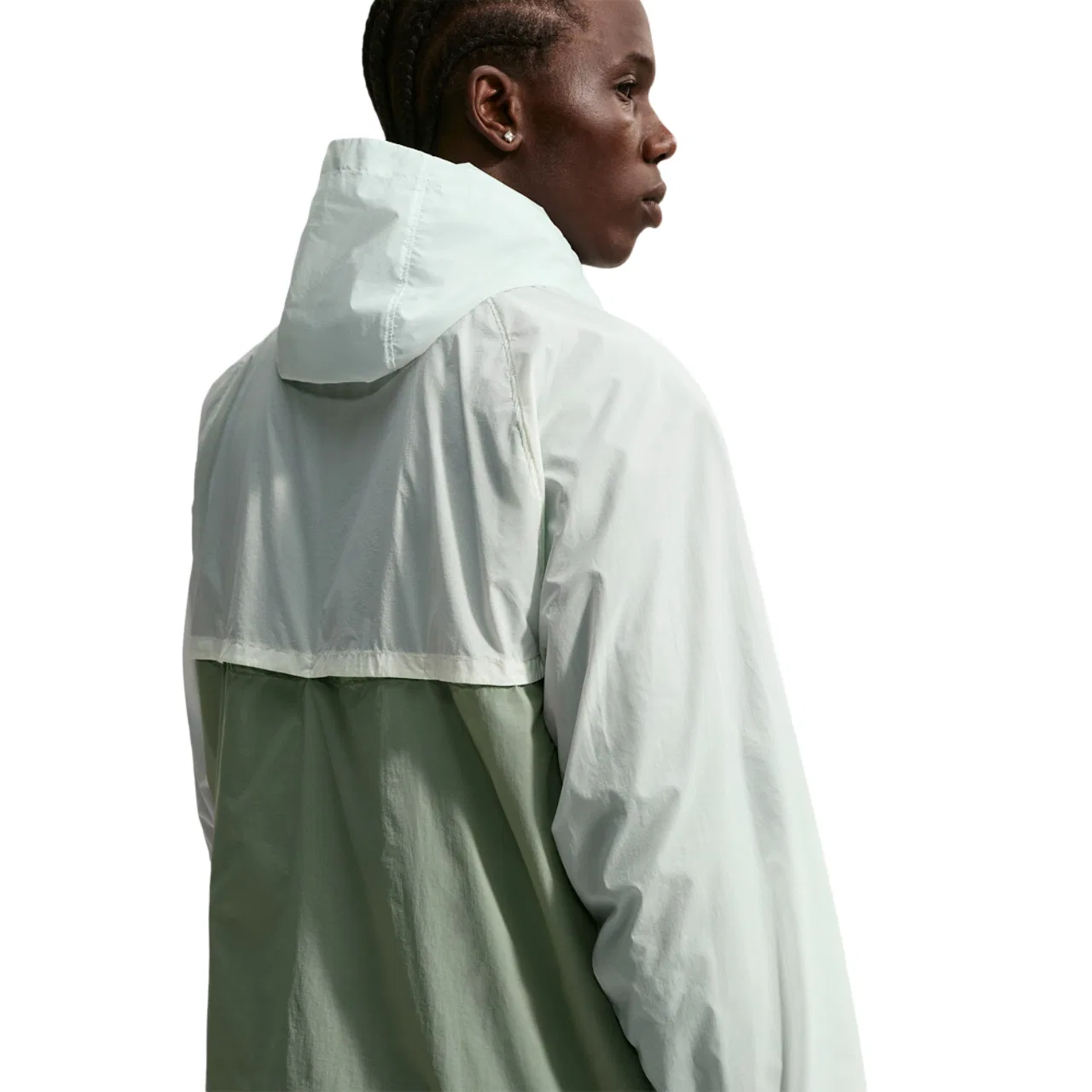 Мужская куртка Windrunner Nike, цвет Barely Green/White/Jade Horizon — фото 2