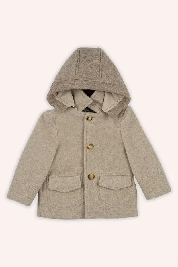 Детское для мальчиков пальто с капюшоном Panço, Beige
