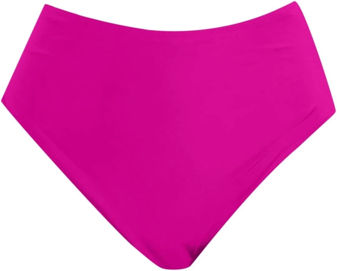 Женские высокие бикини-шорты с утяжкой живота Retro, Pink — фото 2