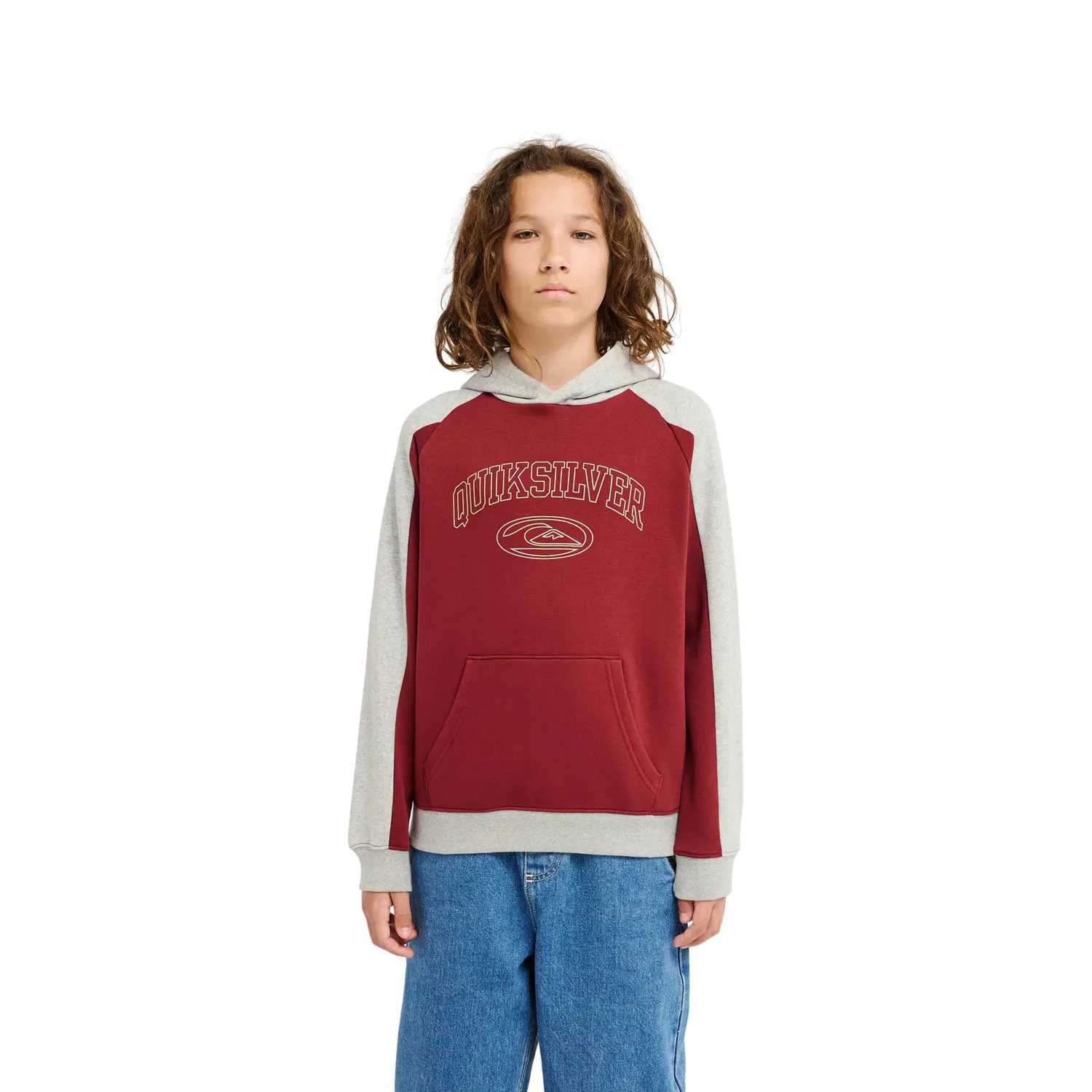 Детская худи для мальчиков с капюшоном Quiksilver, Красный Вишня