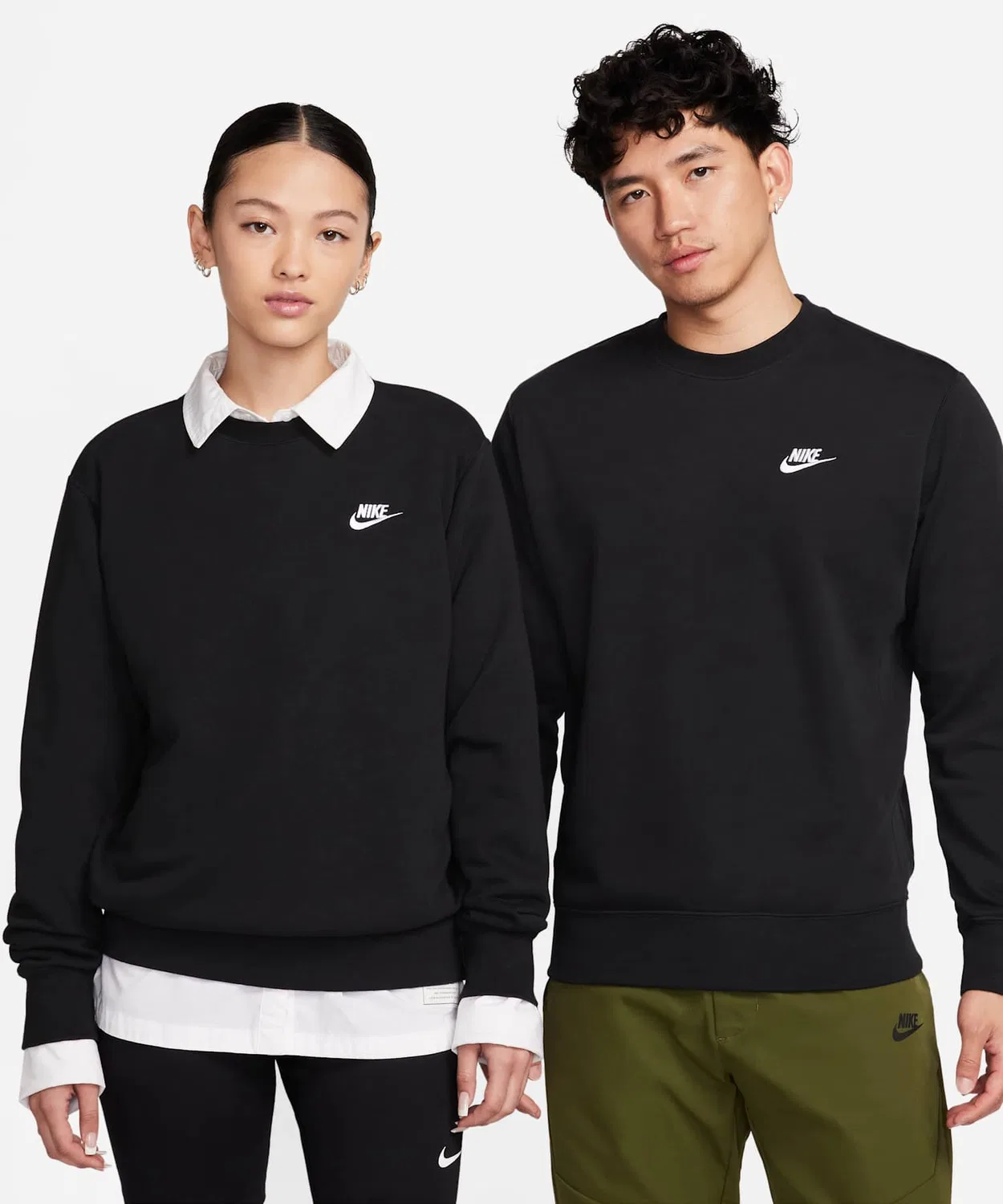 Мужской свитшот из французского терри с длинным рукавомNike Sportswear Club, Black