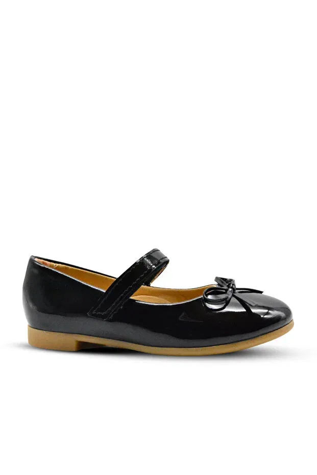 Детские балетки для девочек с липучкой Jessica Kids A More, Black