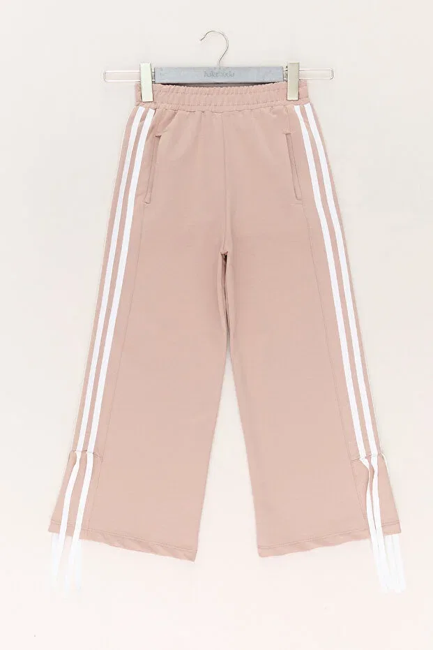 Детские брюки для девочек с полосками Fulla Moda, Taupe